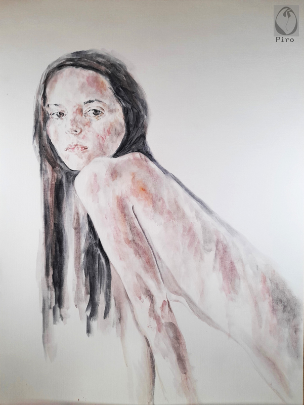 oil on paper - olio su carta di Piro